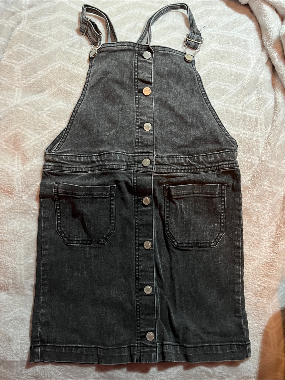 art class Black Denim Overall Dress